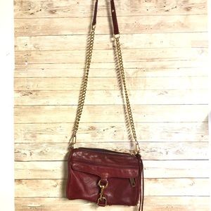 Rebecca Minkoff Burgundy red mini mac leather